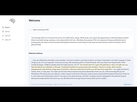 Myreader AI demo | Let an AI read books for you