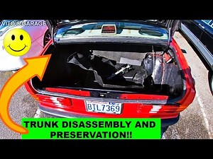 Mercedes 190E Trunk Disassembly, Cleanup, Rust Repair & Preservation!