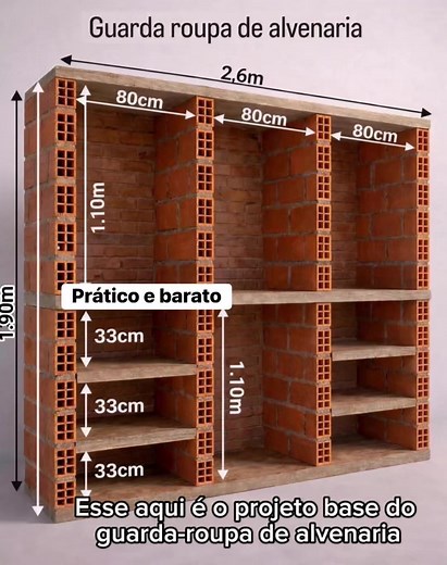 Guarda-Roupa de Alvenaria: Projeto Inteligente e Prático