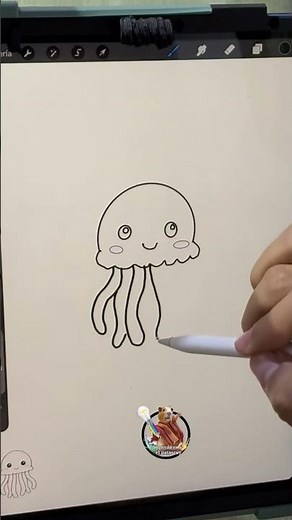 Asi puedes dibujar una medusa súper fácil. #dibujos #tutorial #
