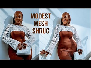 Crochet mesh shrug. How to crochet mesh shrug with sleeves for beginners