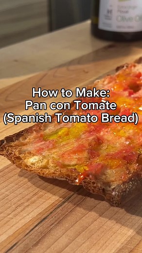 One of the most simple and delicious tapas…pan con tomate! All you need is your favorite bread, ripe tomatoes, José Andrés Foods olive oil, and a sprinkle of sea salt. 🍅 😋 The perfect tapa to make before you watch José Andrés and Family in Spain on CNN Sunday, 11/26 at 9PM!! Use code JAMON10 for 10% off amazing Spanish food products through 11/27 at shop.littlespain.com! #recipe #easyrecipes #tapas