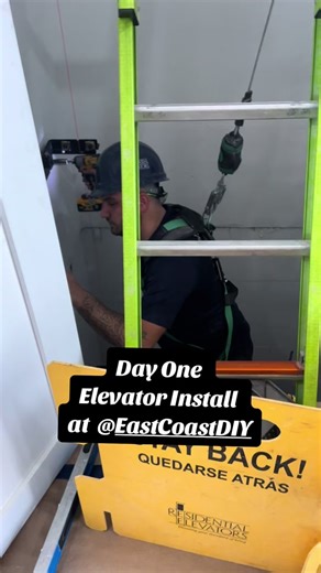 Elevator Installation Day One at East Coast DIY