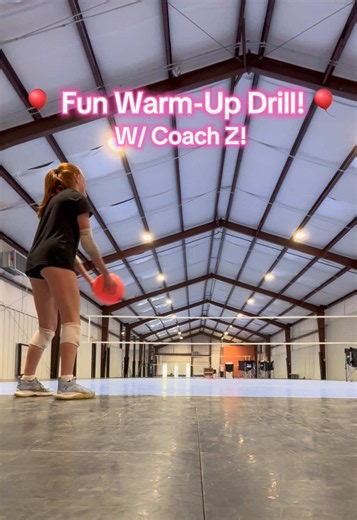 🎈 Fun Warm-up Drill! One of my favs to do at privates or as a relay race for my teams! Start on the end line with a balloon. Hit the balloon up, then sprint to the 10-foot line and back. Your goal is to get back and catch or hit the balloon before it touches the ground! 🔥 Challenge: How many successful saves can you get in a row? Quick feet. Fast reaction. Have fun! #volleyball #coach #growthegame #volley #volleyballworld