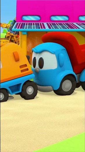 Leo the truck works with his friends! #kids #kidscartoons #cartoon #animatedcartoons