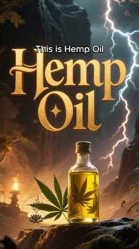 Hemp Oil – The Biblical Plant Oil with the letter H. #bloemavibes