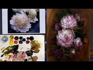 Painting Peonies with Acrylics