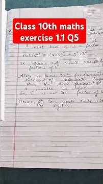 #class 10th maths exercise 1.1 Q5 #exercise 1.1 question 5 class 10 #Ex 1.1 Q5 class 10 #Ex 1.1 Q5
