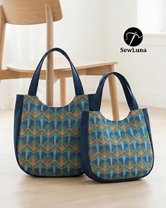 Mira Curved Tote Bag Sewing Pattern PDF | Geometric Shoulder Bag Beginner Friendly Tutorial - Etsy Canada
