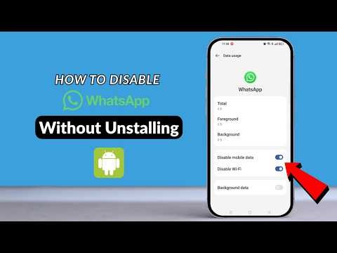 How to disable WhatsApp without uninstalling (2026)
