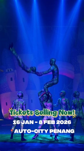 Auto-City Penang on Instagram: "📣 It’s 2026 & Time for: 🎪 𝐏𝐄𝐍𝐀𝐍𝐆 (𝟭𝟲𝗝𝗔𝗡-𝟴𝗙𝗘𝗕) 👉🏼 Buy Tickets at: www.greatbritishcircus.com/buy-tickets/penang 😁 Come Watch Our New Show this Season: 🧜🏻‍♀️ 𝗟𝗲𝗴𝗲𝗻𝗱 𝗼𝗳 𝗧𝗵𝗲 𝗦𝗲𝗮 🌊 Experience our unique water circus show extravaganza with NEW water driven circus acts 🤡💃 woven through a story of adventure and mystery. Both Adults & Children will get to enjoy acrobatics, stunts, comedy, flying trapeze, aerial acts and so much more!
