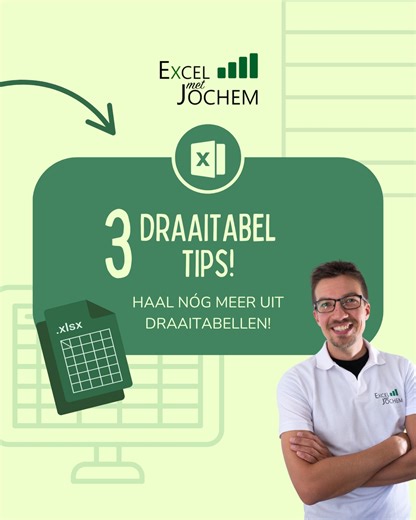 Drie draaitabel tips in één video! > Gegevens groeperen > Top X maken > Knoppen en veldkopteksten verbergen 📚 Wil je trouwens Excel echt professioneel en efficiënt gebruiken? Overweeg dan eens om je -volledig vrijblijvend- in te schrijven voor de wachtlijst van mijn cursussen. Je krijgt dan vanzelf een berichtje wanneer de inschrijvingen weer geopend zijn, én je krijgt een flinke wachtlijstkorting als je besluit om je aan te melden! ➡️ De link naar de aanmeldpagina staat in mijn profiel. | Exce