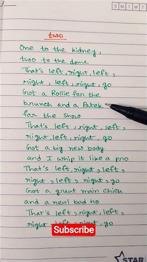 Two song by bbno$ Lyrics 🎶#shorts #two #bbnos #lyrics #handwriting