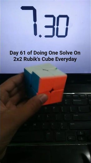 Day 61 of Doing One Solve On 2x2 Rubik's Cube Everyday | 7.30 | #rubikscube #moyu #moyuculture |