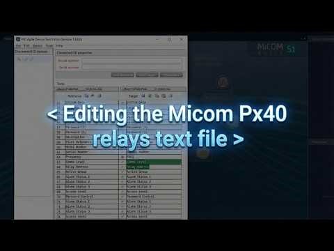 Edit the Micom Px40 relays text file