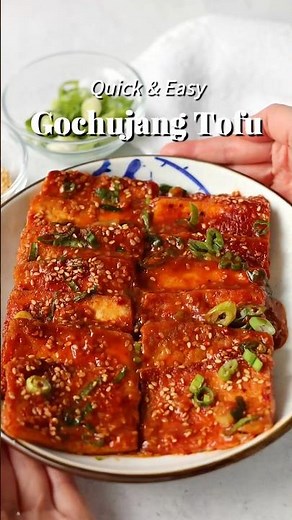 30-min. Simple & Easy Gochujang Tofu that is packed with flavor! 😍 #koreanfood