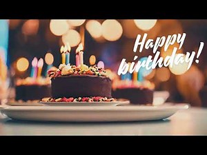 Happy Birthday Background | Birthday Party Banner | Birthday Cake | 1 hour video