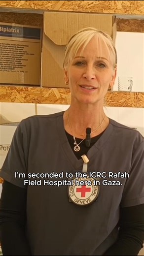 For almost one year, staff at the ICRC Field Hospital in Rafah, Gaza have been providing urgent care to thousands of people impacted by the ongoing conflict. They’ve treated chest injuries, broken bones, respiratory illnesses, chronic diseases, and, most recently, a spike in scabies cases. They’ve also assisted in bringing 400 new lives into the world. Terry Wilson is a Canadian physiotherapist who responded to the call to help. She spent several weeks at the field hospital earlier this year, he