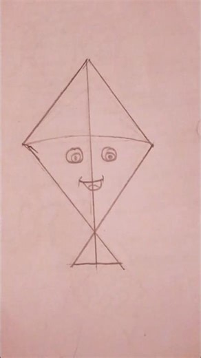 how to draw a kite easy step by step