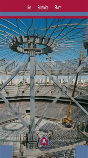 Football Stadium Roof Installation Process | Modern Soccer Stadium Construction & Engineering