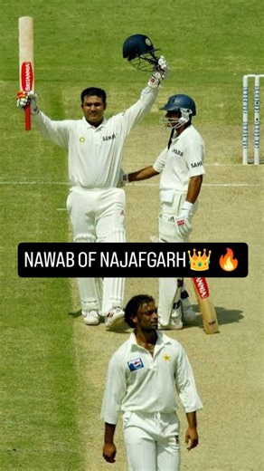 cricketwith_sandhu on Instagram: "Duniya ke bowlers plan banate the, aur Sehwag unka career bigaadte the! 🔥 Na footwork ki chinta, na bowlers ka darr—sirf ek hi asool: "Ball dikhi toh boundary paar!" 🏏 ​Kya aaj ke cricket mein koi Viru Paaji jaisa bekhauf hai? Comment mein batao! 👇 (© Copyright Disclaimer: Under Section 107 of the Copyright Act 1976, allowance is made for "fair use" for purposes such as criticism, comment, news reporting, and research. All assets belong to their respective ow