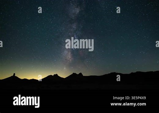 Astrophotography Milky Way Galaxy and Sunrise Over Trona Pinnacles 24mm Death Valley Region California USA Time Lapse Stock Video Footage - Alamy