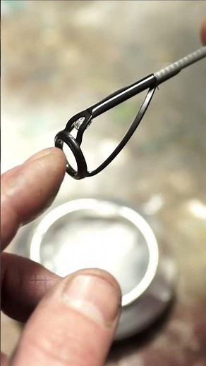 fitting a wrap on tip top guide to a fishing rod