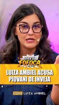 Luiza Ambiel accuses Piovani of JEALOUSY