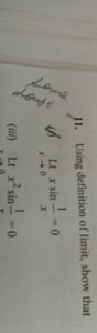 Using definition of limit, show that (f) \operatorname { Lt } _... | Filo