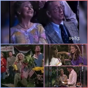 #OnThisDay~(1983) Hope and Bo shared their first kiss when she was placed in charge of the kissing booth at the annual Independence Day fundraiser. #kristianalfonso #peterreckell #hopewilliamsbrady #bobrady #boandhope #bope #daysofourlives #peacocktv #IndependenceDay #4thofJuly | Unofficial Kristian Alfonso Fan Club