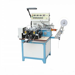 [Hot Item] Ruian Jingda Printed Satin Label and Woven Label Cutting and Folding Machine for Cotton Tape, Garment Wash Care Labels Jz-2817