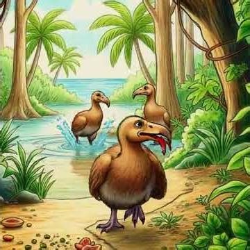 Island of the Lost: A Glimpse into the Life of Dodo Birds 🌴🐦🍉 | Cinematic Sketch Animation