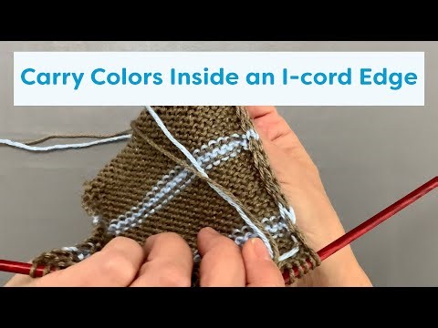 How to do Carry Colors Inside an I-cord Edge