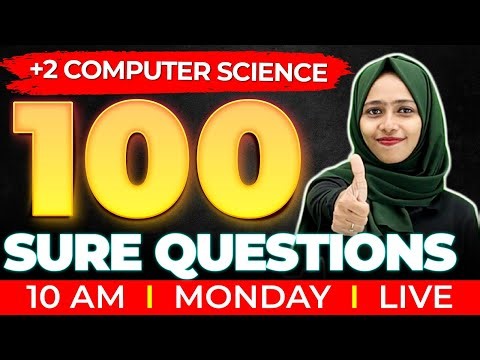Plus Two Computer Science Public Exam | Sure Questions | Exam Winner +2