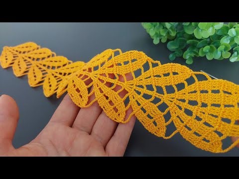NEW DISCOVERY 👍 Easy Crochet Lace Edging | Leaf Border (Beginners)