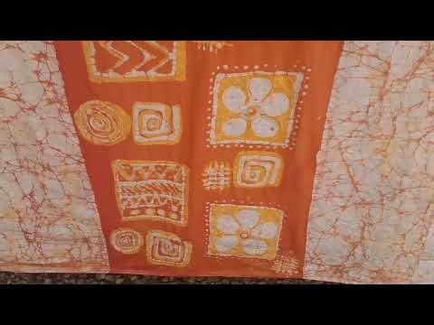 Not Finished Yet… But Already Beautiful | Batik Work in Progress 🔥🧡🌼✨ #HandmadeBatik #viral