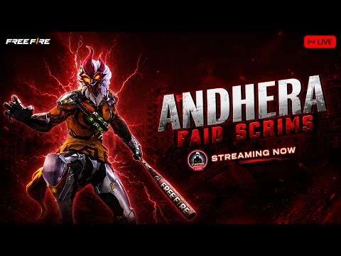 🔴 ANDHERA PAID SCRIMS LIVE 🔥 | 9 PM MEGA LOBBY | B2B 6 MATCHES | FREE FIRE