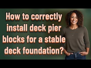 How to correctly install deck pier blocks for a stable deck foundation?