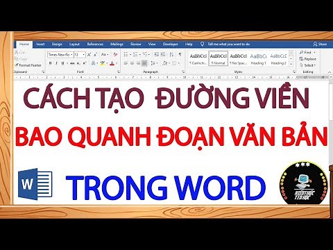 Cách kẻ khung viền cho đoạn văn bản trong word