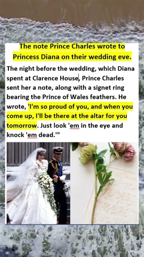 The note Prince Charles wrote to Princess Diana on their wedding eve REVEALED