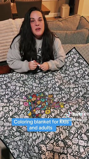Vibrant Coloring Blanket for Fun Family Time