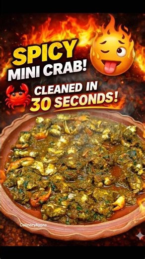 How to Clean & Cook Tiny Crabs 🦀| So Spicy! 🥵 #shorts