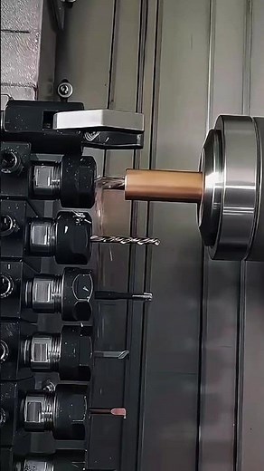 Automatic CNC Turret Operation: Precision Turning and Multi-Tool Machining on a Metal Rod