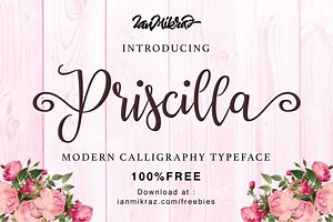 Priscilla Script Free Typeface