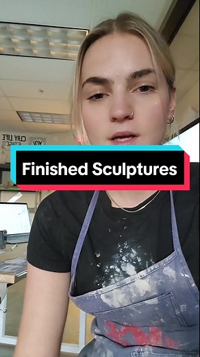 Finished ceramic sculptures from some incredibly talented high school students. All sculptures are totally hollow to save clay! I'm so proud of all of my students and I have more work from quarter 1 to show off soon! #teacher #highschool #ceramics