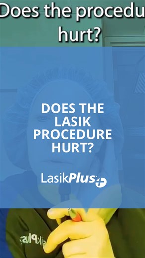 ❓🤔 Does LASIK hurt? At LasikPlus, we assure you the procedure is usually quick and comfortable. Numbing drops minimize discomfort, and most patients only feel slight pressure. | LasikPlus
