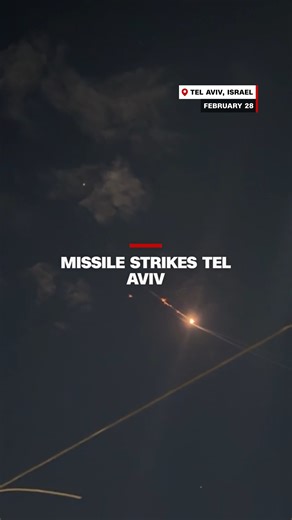 CNN captured the moment that a missile hit Tel Aviv on Saturday night. Follow live updates: https://cnn.it/4b2jCNv | CNN