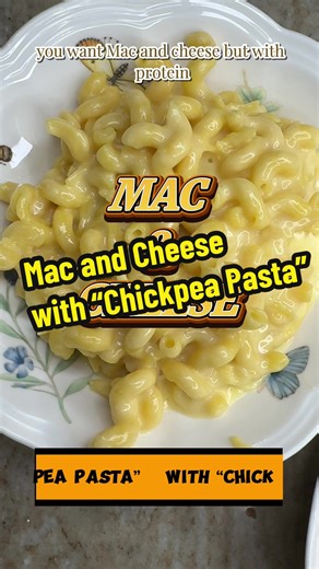Mac & Cheese with “Chickpea Pasta” 4 ingredients. 20 minutes. Kid approved.