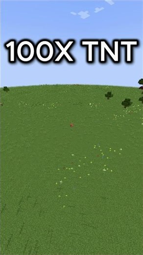 Minecraft 100X TNT Explosion Test #shorts #mod
