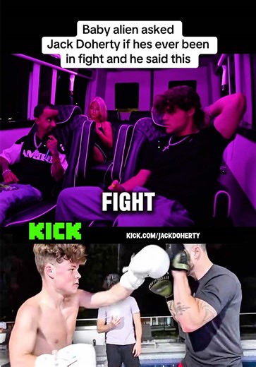 Baby alien asked @Jack Doherty if hes ever been in fight and he said this #babyalien #jackdoherty